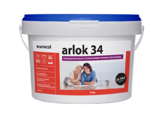 Клей Arlok 34 (4 кг) 320-480 г/м2, для бытового линолеума в Тольятти