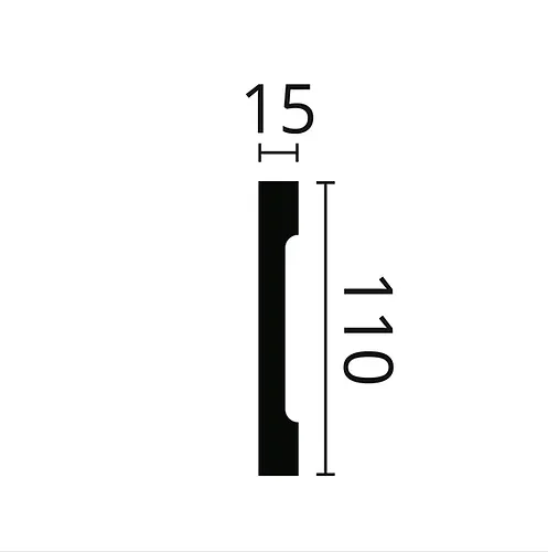 Плинтус NMC Wallstyl FD2S (110х15х2000 мм) в Тольятти