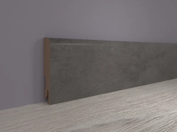Плинтус MDF Bonkeel 24064 Бетон Лофт Графит (100х16х2400 мм) в Тольятти