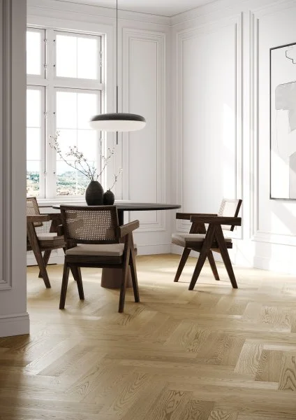 Паркетная доска Quartz Parquet Английская Ёлка Дуб Шампань 33-414 в Тольятти