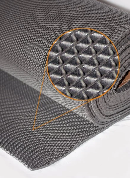 Грязезащитное рулонное покрытие ЗигЗаг Серый 5 мм (1,2 м) Китай в Тольятти