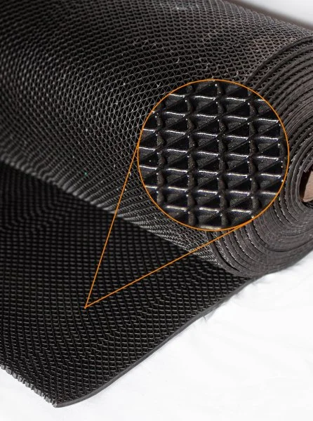 Грязезащитное рулонное покрытие ЗигЗаг Черный 5 мм (0,9 м) Китай в Тольятти