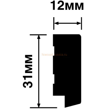 Финишный молдинг LF124B W36 левый декорированный (31х12х2700мм) в Тольятти