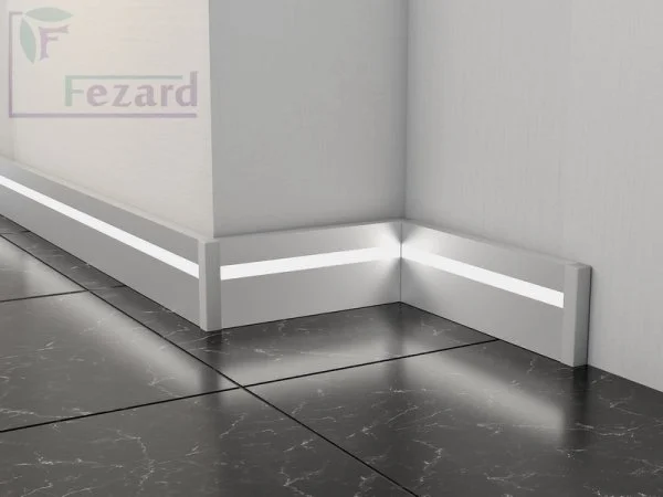 Алюминиевый плинтус Fezard Кабельный ALP-G80-LF Алюминий 80*15*2500 мм в Тольятти