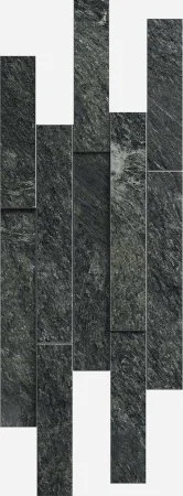 Керамогранит Italon Скайфолл Неро Брик 3D (Патинированная, 28х78) в Тольятти