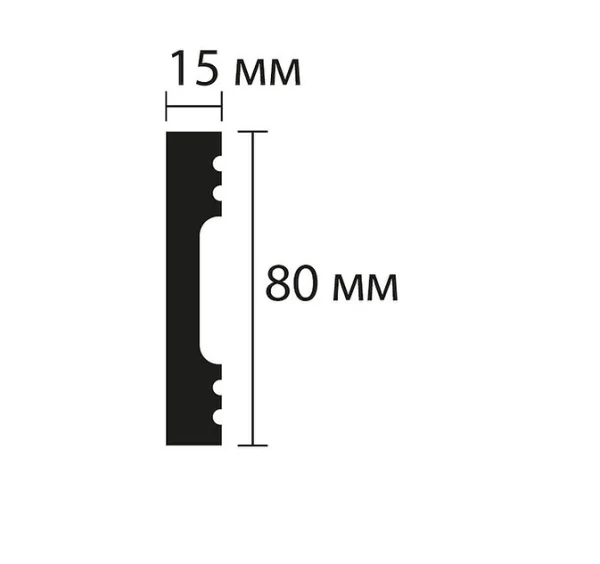 Плинтус NMC Wallstyl FD8 (80х15х2000 мм) в Тольятти