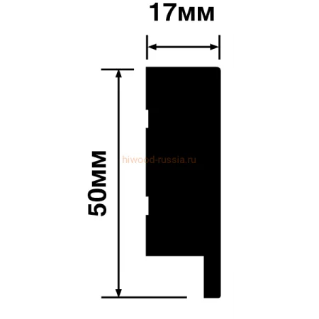 Финишный молдинг LF1 GR15K (50х17х2700мм) в Тольятти
