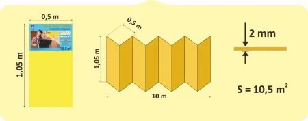 Подложка Солид 2мм гармошка желтая (10.5 м2) в Тольятти