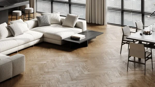 Паркетная доска Quartz Parquet Английская Ёлка Дуб Карельский 33-419 в Тольятти