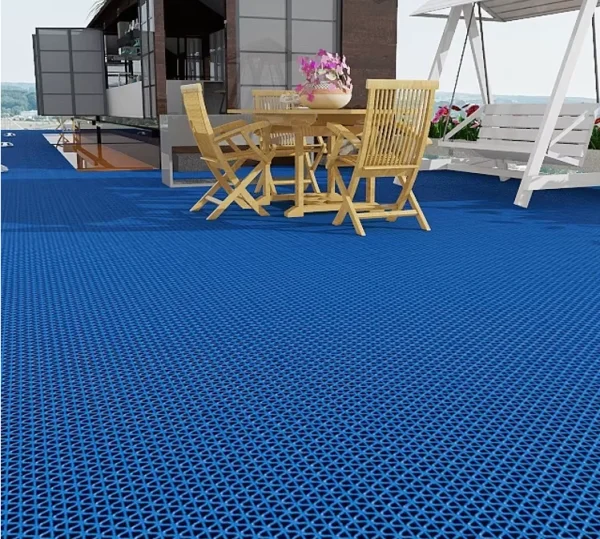 Грязезащитное рулонное покрытие ЗигЗаг Синий 4,5 мм (1,2 м) Китай в Тольятти