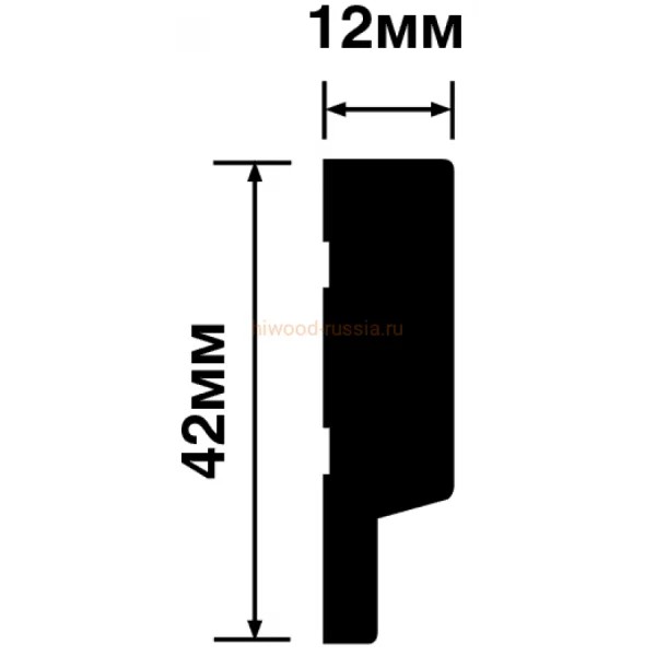 Финишный молдинг LF124A W36 правый декорированный (42х12х2700мм) в Тольятти