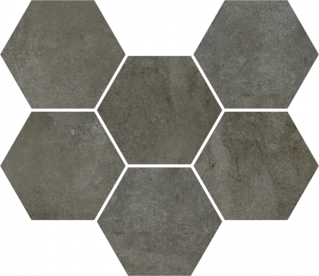 Керамогранит Coliseum Экспо Дарк Мозаика Гексагон (Натуральная, 25х29) в Тольятти