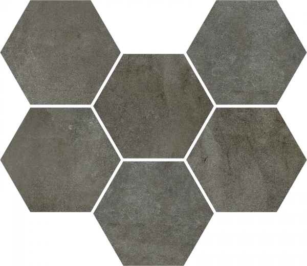 Керамогранит Coliseum Экспо Дарк Мозаика Гексагон (Натуральная, 25х29) в Тольятти