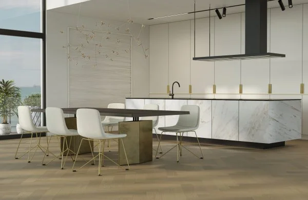 Паркетная доска Quartz Parquet Английская Ёлка Дуб Шампань 33-414 в Тольятти