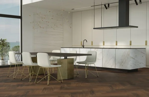 Паркетная доска Quartz Parquet Английская Ёлка Орех Американский 33-400-29 в Тольятти