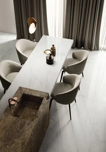 Керамогранит Italon Шарм Делюкс Бьянко Микеланджело 120х278 (Люкс и реттифицированная) в Тольятти