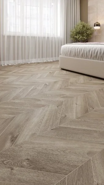 Кварц-виниловая плитка Alpine Floor Chevron Дуб Натур. Отбеленный ECO 20-3 (2,5 мм. 43 класс) в Тольятти