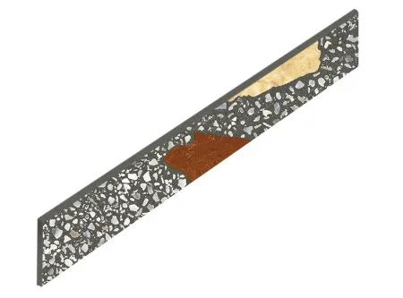 Керамогранит Coliseum Палладио Блэк Плинтус (Натуральный, 7,2х60) в Тольятти