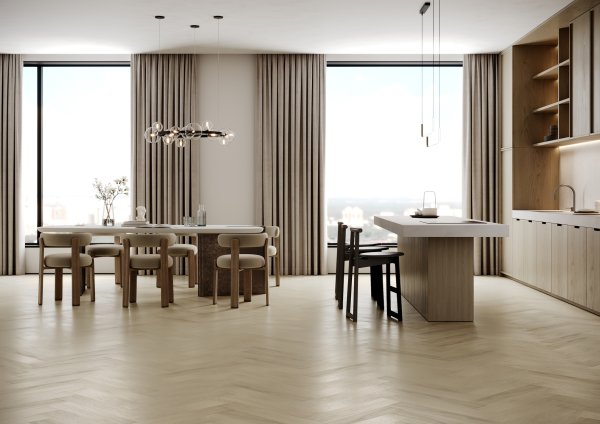 Паркетная доска Quartz Parquet Английская Ёлка Дуб Испанский 33-404 в Тольятти