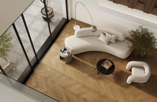 Паркетная доска Quartz Parquet Английская Ёлка Дуб Рустикальный 33-410 в Тольятти