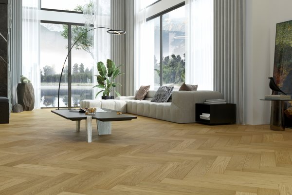 Паркетная доска Quartz Parquet Английская Ёлка Дуб Медовый Раф 33-463 в Тольятти